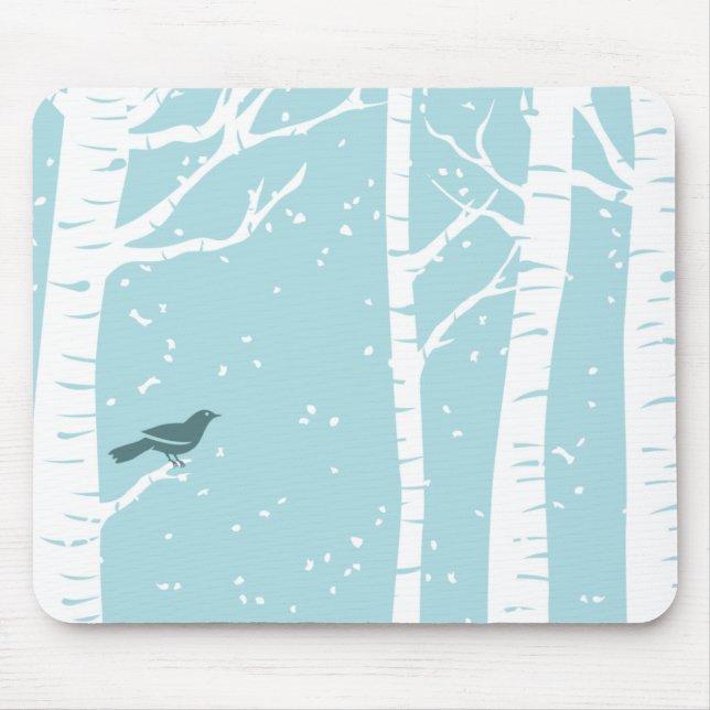 Christmas Birch Trees Mouse Pad (Front)