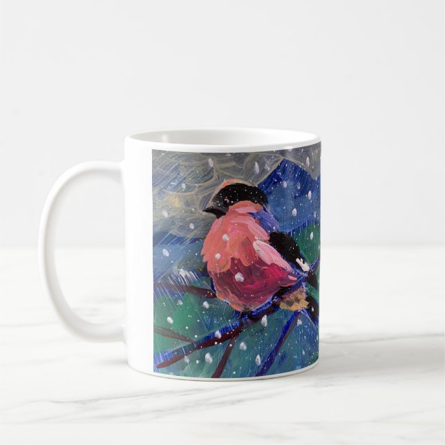 Christmas bird coffee mug (Left)