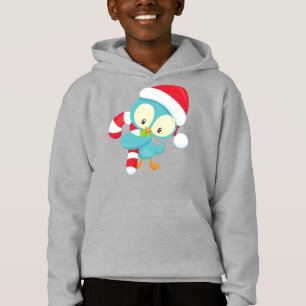 Christmas Bird, Cute Bird, Santa Hat, Candy Cane