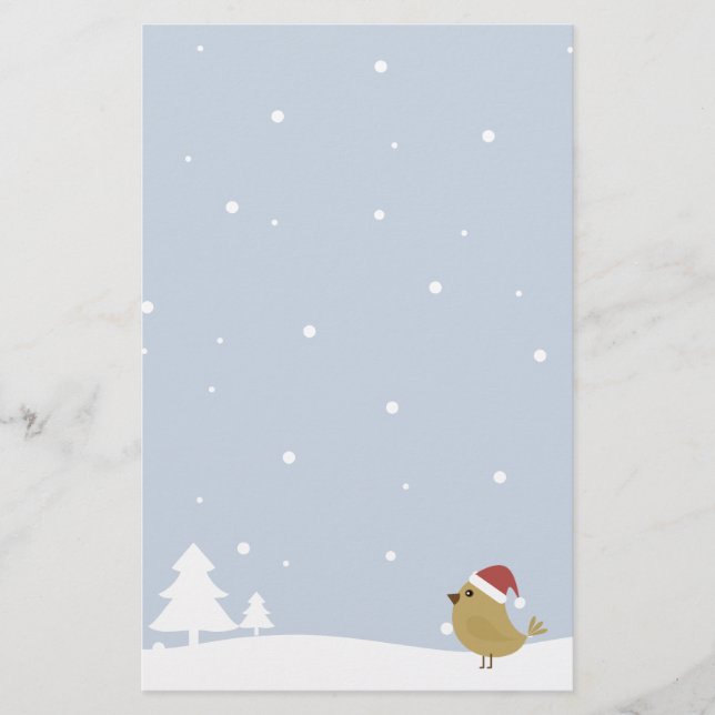 Christmas Bird Stationery (Front)
