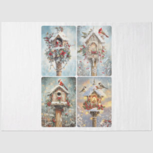 Christmas birdhouse tissue paper