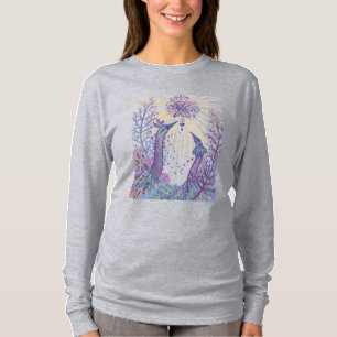 christmas birds and snowflake T-Shirt
