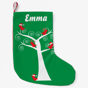 Christmas Birds in a Tree Small Christmas Stocking
