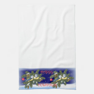 Christmas Birds Kitchen Towel