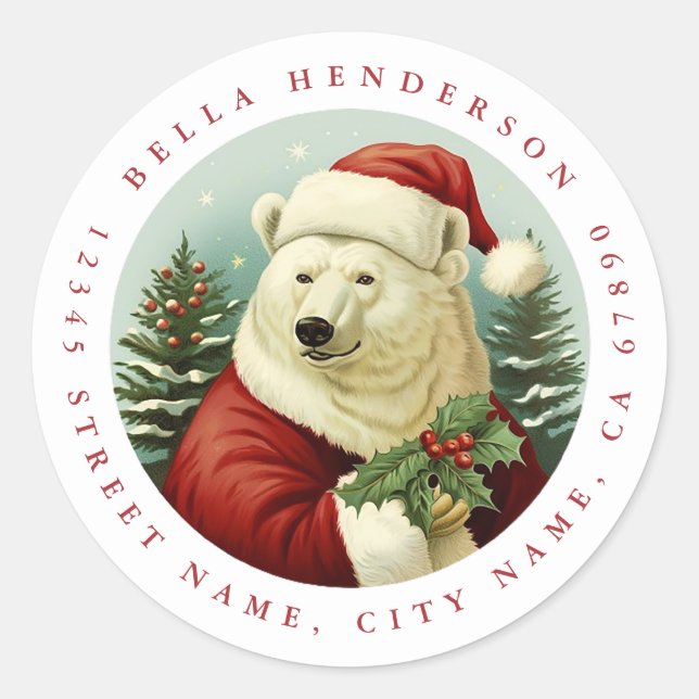 Christmas Birds Round Stickers (Front)