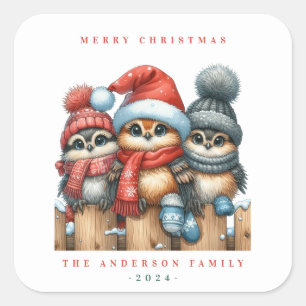 Christmas Birds Sticker