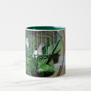 Christmas Birds Two-Tone Coffee Mug