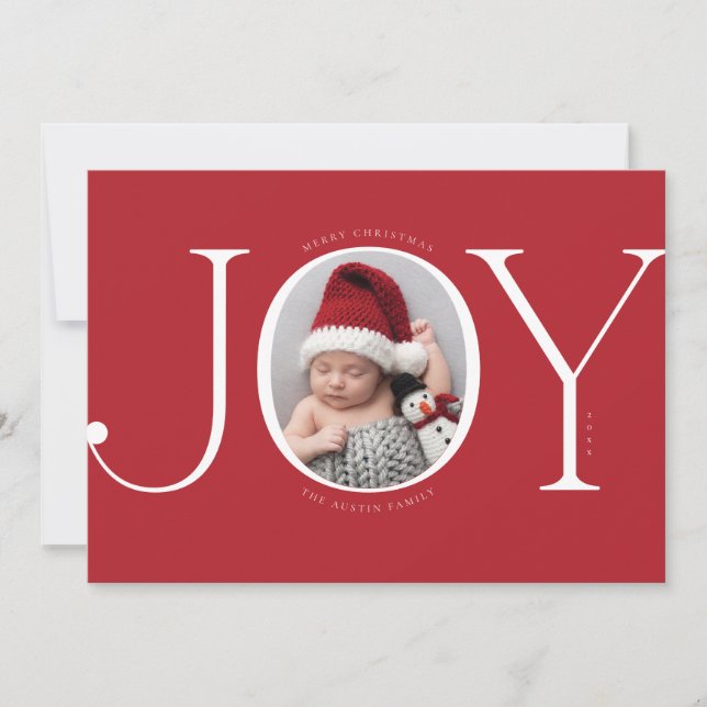 Christmas Birth Announcement Holiday Photo Card (Front)