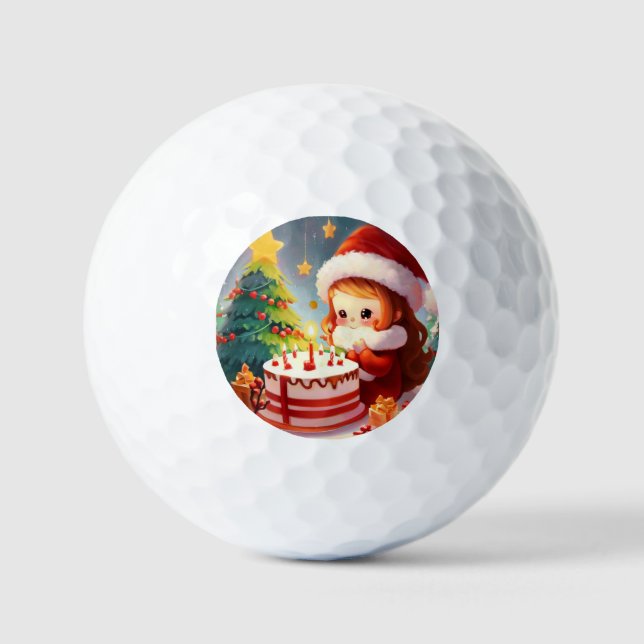 Christmas Birthday (1) Golf Balls (Front)