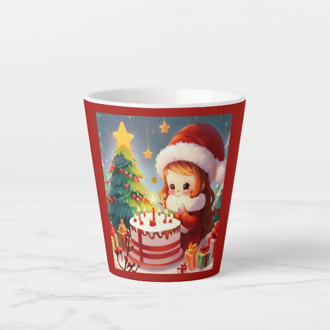 Christmas Birthday 1 Latte Mug (Front)