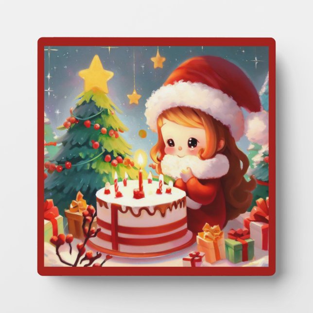 Christmas Birthday 1 Plaque (Front)