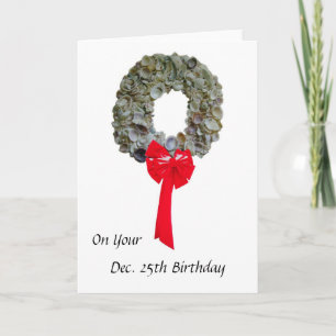 Christmas Birthday 2 Holiday Card
