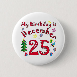 Christmas Birthday 2 Inch Round Button