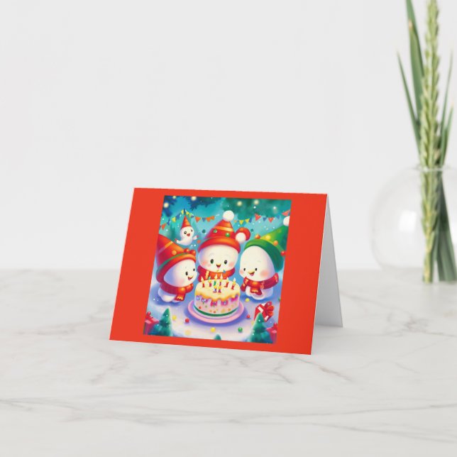 Christmas Birthday 6 Card (Front)