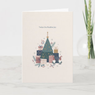 Christmas Birthday Birthday Double Joy Card