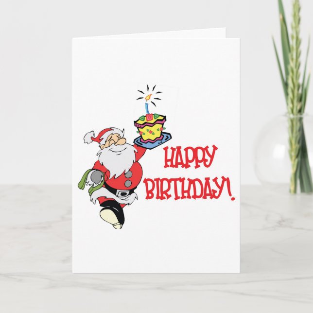 Christmas Birthday Greeting Card (Front)