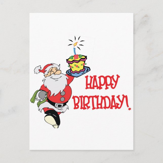 Christmas Birthday Holiday Postcard (Front)