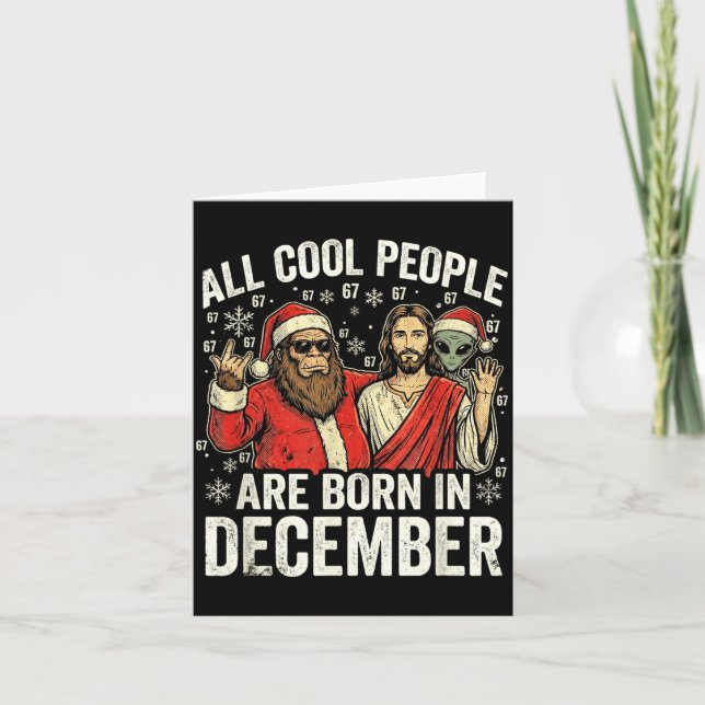 Christmas Birthday Humor Funny Jesus Born In Decem Card