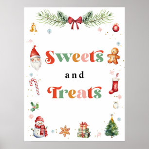 Christmas Birthday Party Sweets And Treats Poster