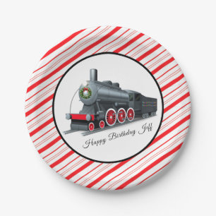Christmas/Birthday Train Paper Plates