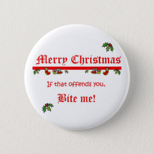 Christmas Bite Me 2 Inch Round Button