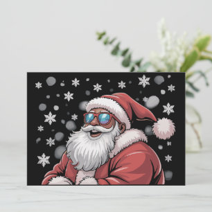 Christmas Black African American Santa Xmas  Holiday Card