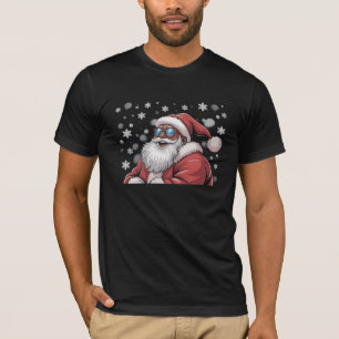 Christmas Black African American Santa Xmas  T-Shirt