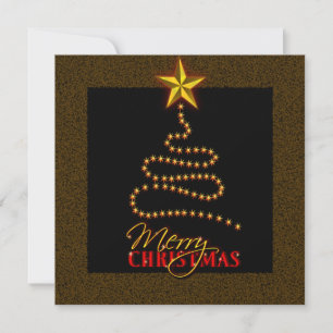 Christmas Black and Gold Party Invitation Invite