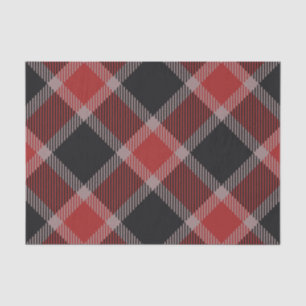 Christmas black and red gingham flannel plaid tissue paper