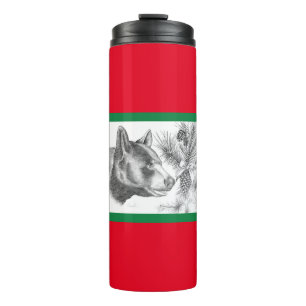 Christmas Black Bear Thermal Tumbler