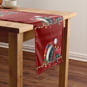 Christmas Black Cat Holiday Table Runner