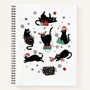Christmas Black Cats Notebook