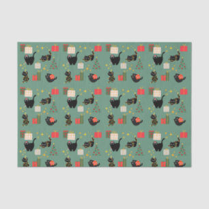 Christmas Black Cats Tissue Paper