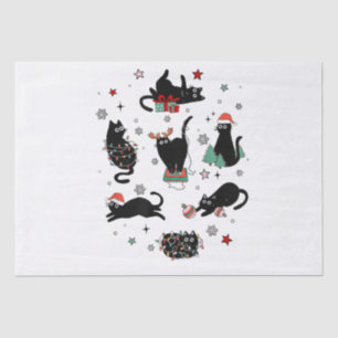 Christmas Black Cats Tissue Paper