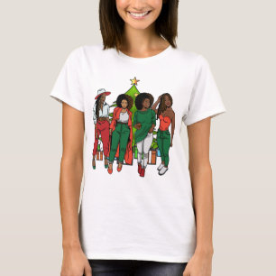 Christmas Black Girl Magic Melanin Women Sista Fun T-Shirt