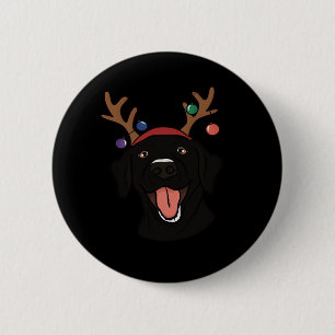 Christmas Black Lab Essential T-Shirt 2 Inch Round Button