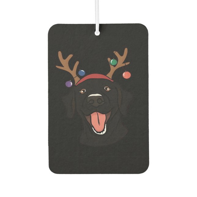 Christmas Black Lab Essential T-Shirt Air Freshener (Front)
