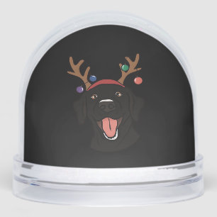Christmas Black Lab Essential T-Shirt Snowglobe