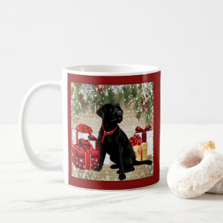 CHRISTMAS BLACK LABRADOR COFFEE MUG