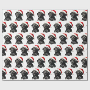 Christmas Black Labrador Wrapping Paper
