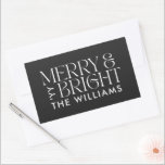 Christmas black modern elegant simple sticker<br><div class="desc">Christmas black modern elegant simple holiday parcel label stickers</div>