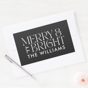 Christmas black modern elegant simple sticker