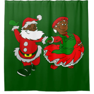 christmas black santa claus wife