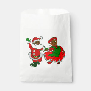 christmas black santa claus wife favour bag