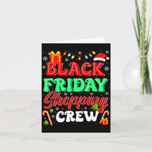 Christmas Black Shopng Family Funny Friday Shopng  Card
