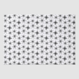 Christmas Black Snowflakes Seamless Pattern  Tissue Paper