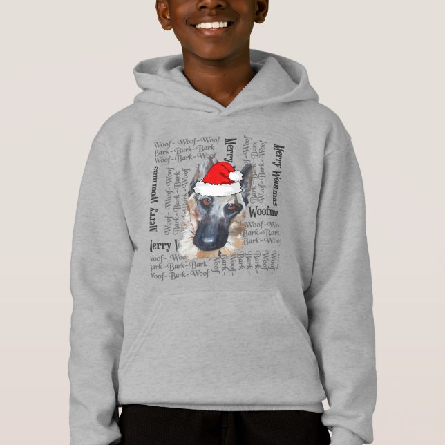 Christmas Black Tan German Shepherd Hat (Front)