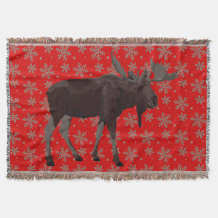 Christmas Blanket Holiday Moose Throw Blankets