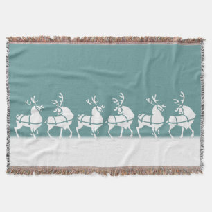 Christmas Blanket Holiday Reindeer Throw Blankets