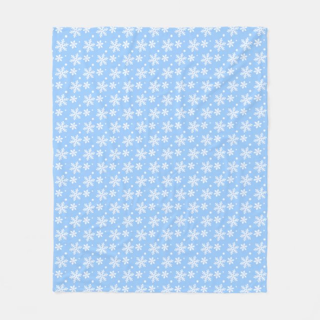 Christmas Blanket Holiday Snowflake Fleece Blanket (Front)